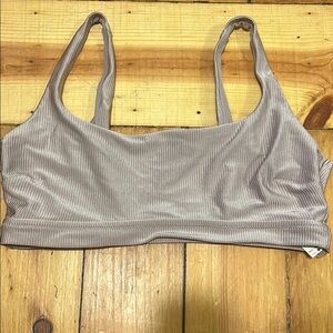 Aerie Gray Bikini with Spaghetti Straps and Scoop Neckline